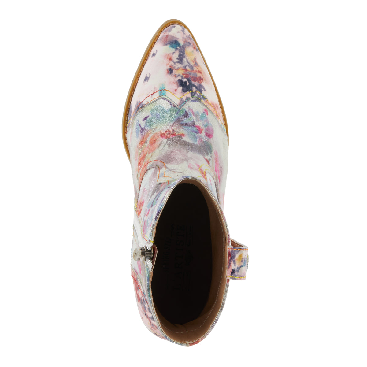 L'Artiste L'ARTISTE FLIRTINI BOOTS boot in pink multi with handcrafted leather design