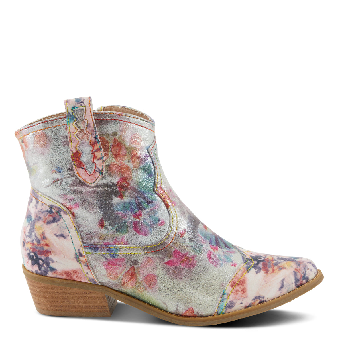 L'Artiste L'ARTISTE FLIRTINI BOOTS boot in pink multi with handcrafted leather design