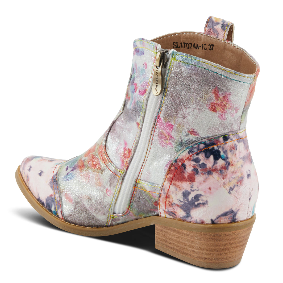 L'Artiste L'ARTISTE FLIRTINI BOOTS boot in pink multi with handcrafted leather design