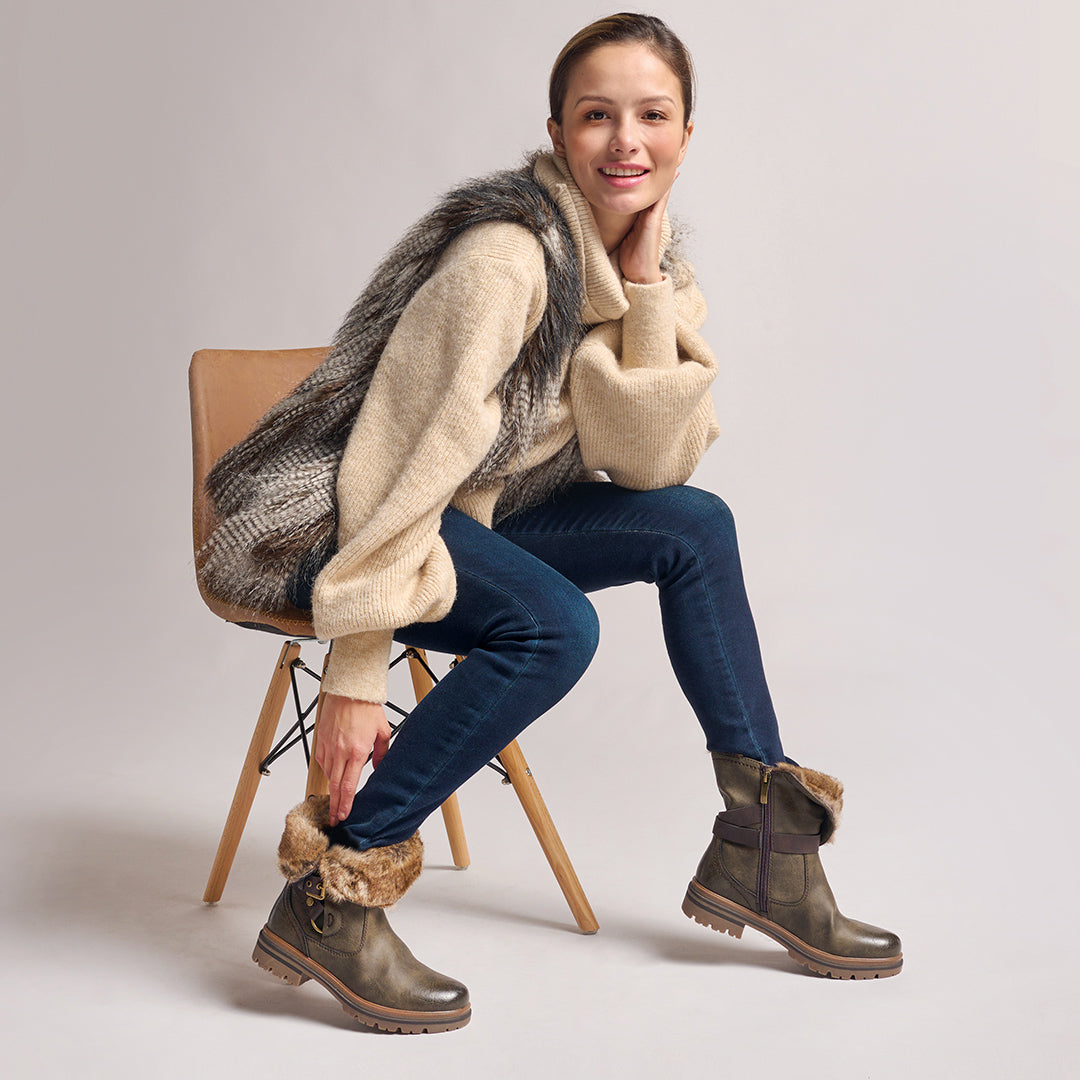 Spring Step SPRING STEP RELIFE FRANCALA BOOT boot in olive green with comfortable everyday design
