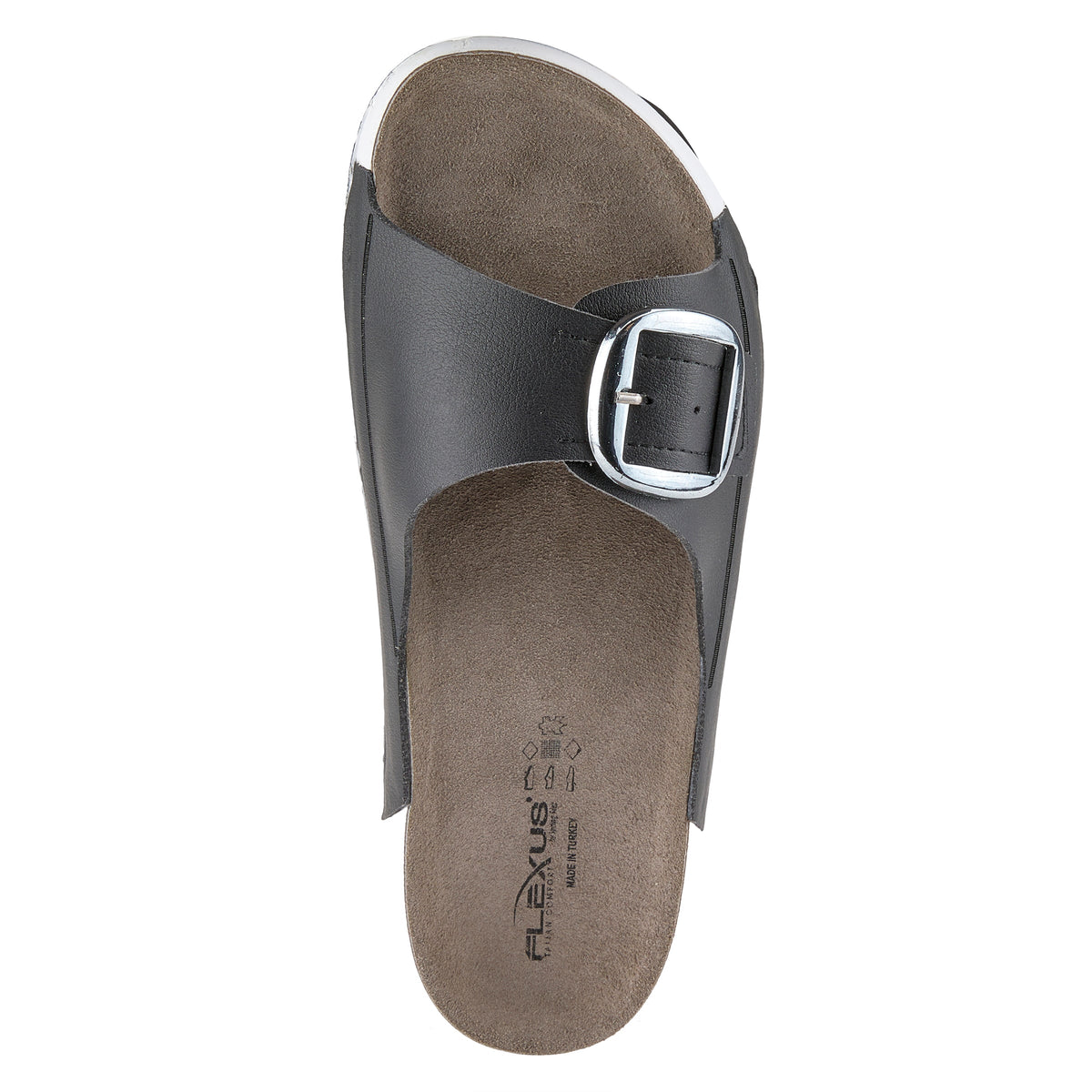 Flexus FLEXUS GATEWAY SLIDE SANDALS sandal in black with flexible sole