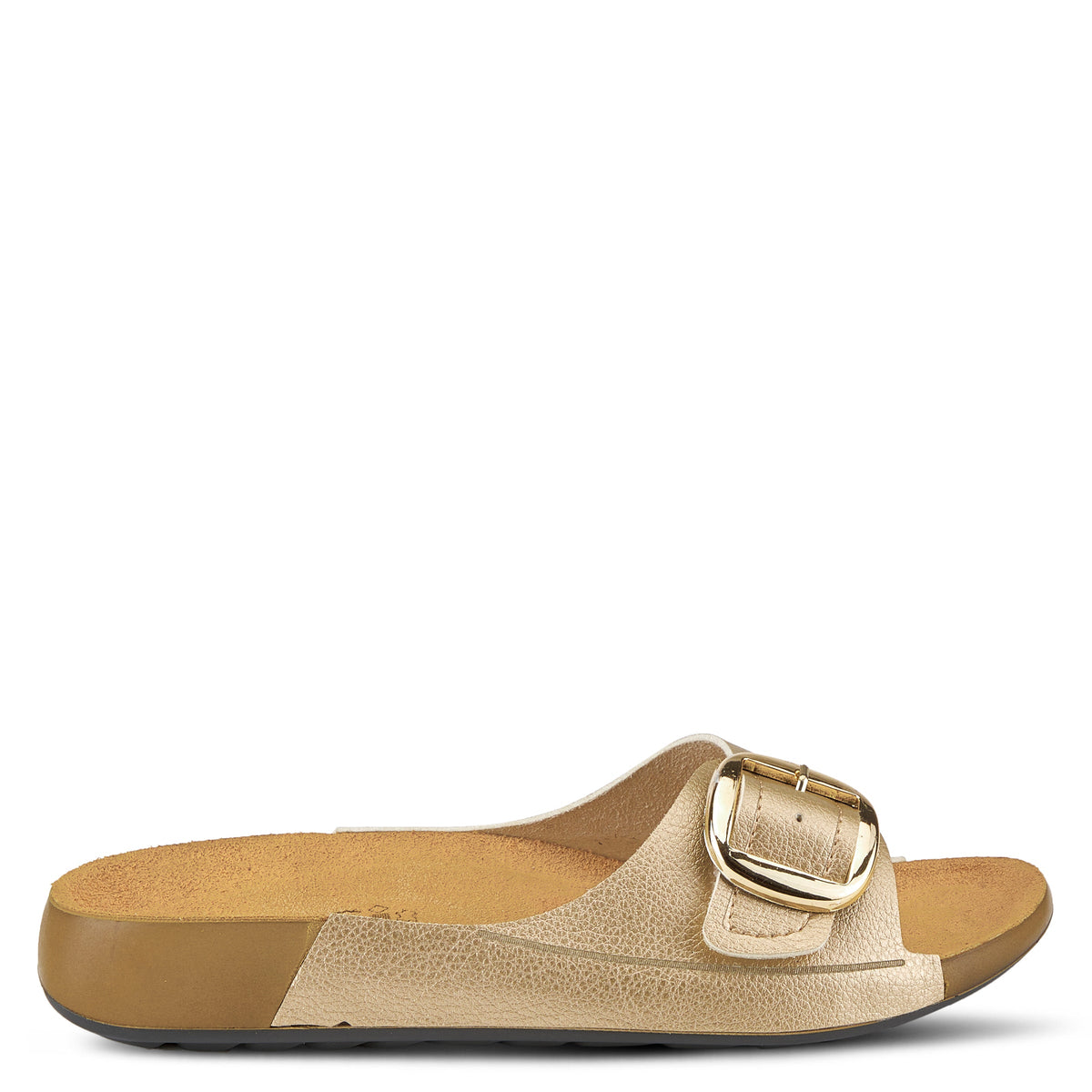 Flexus FLEXUS GATEWAY SLIDE SANDALS sandal in gold with flexible sole