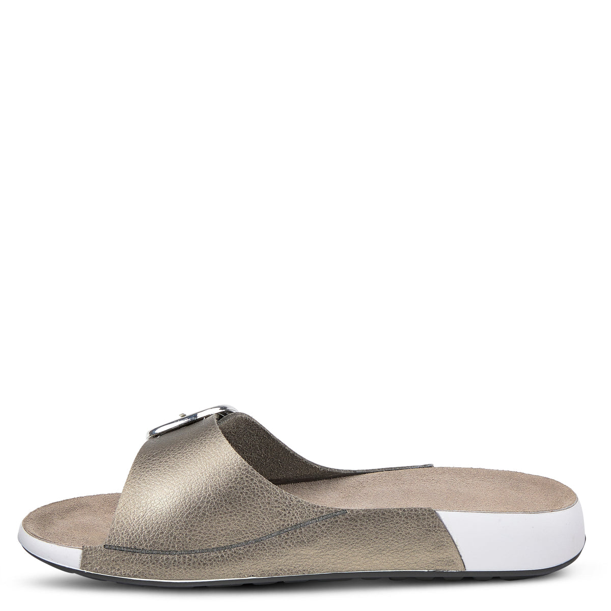 Flexus FLEXUS GATEWAY SLIDE SANDALS sandal in pewter with flexible sole