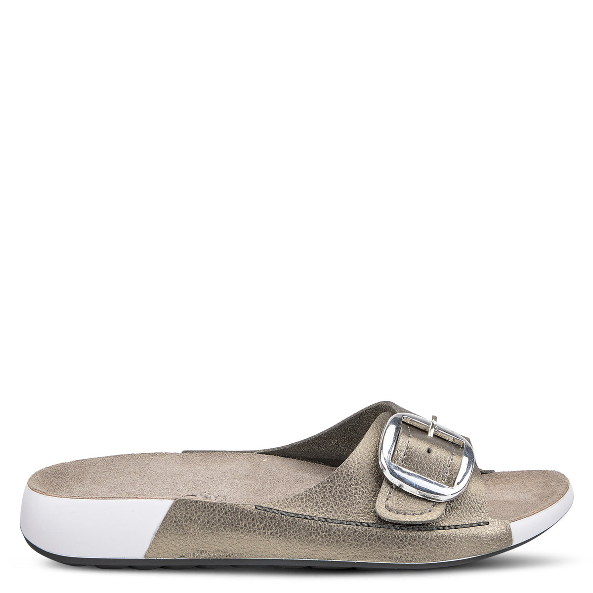 Flexus FLEXUS GATEWAY SLIDE SANDALS sandal in pewter with flexible sole