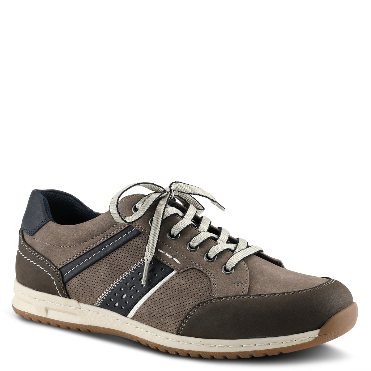 Spring Step SPRING STEP MEN GRIFFIN LACE-UP SNEAKERS sneaker in charcoal with comfortable everyday design