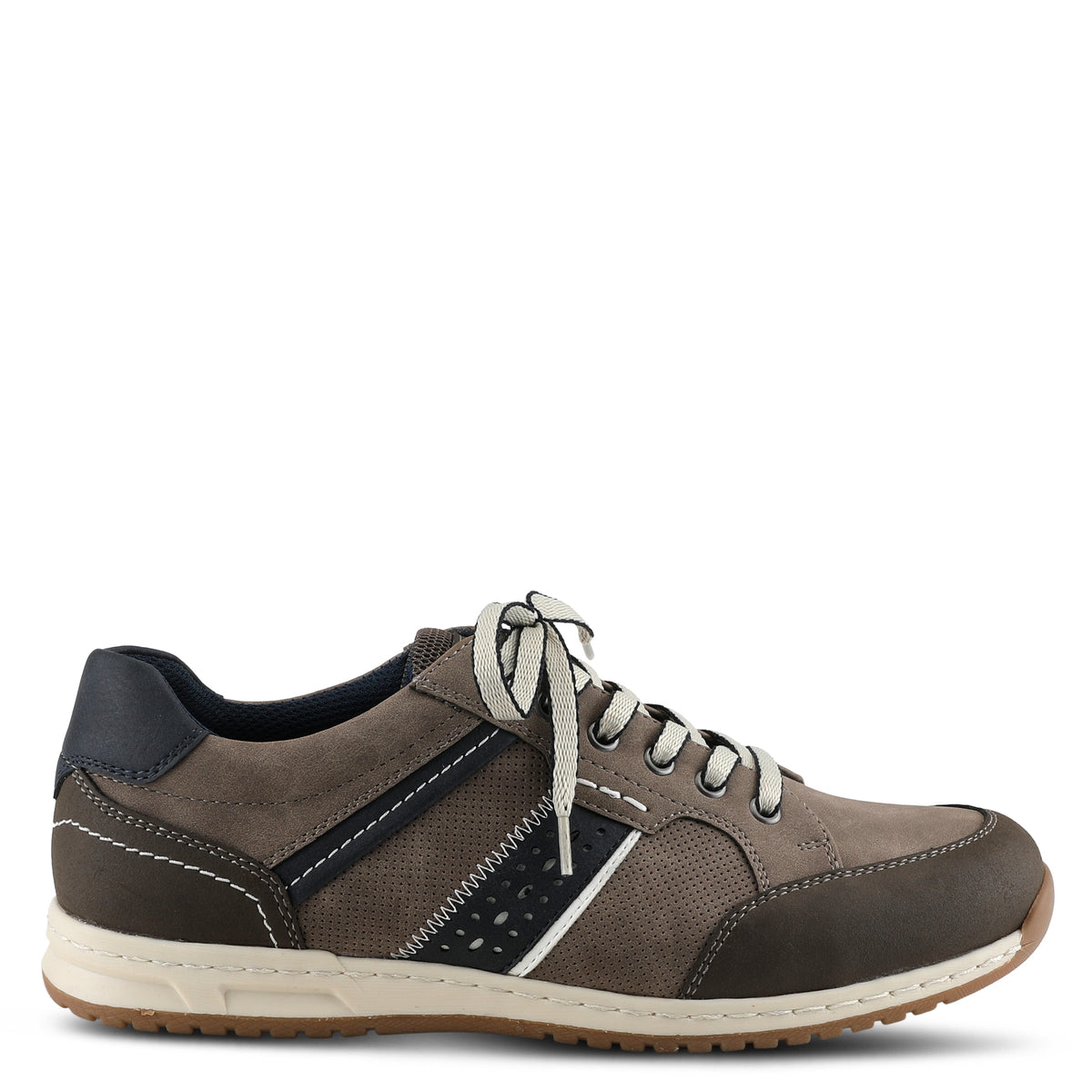 Spring Step SPRING STEP MEN GRIFFIN LACE-UP SNEAKERS sneaker in charcoal with comfortable everyday design