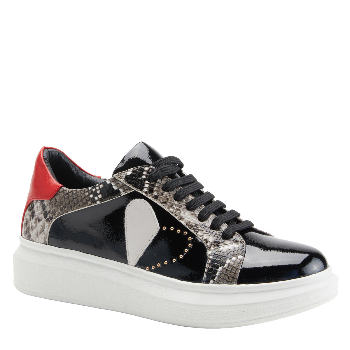 Patrizia PATRIZIA HEARTTHROB LACE-UP SNEAKERS sneaker in black patent multi with stylish fashion design