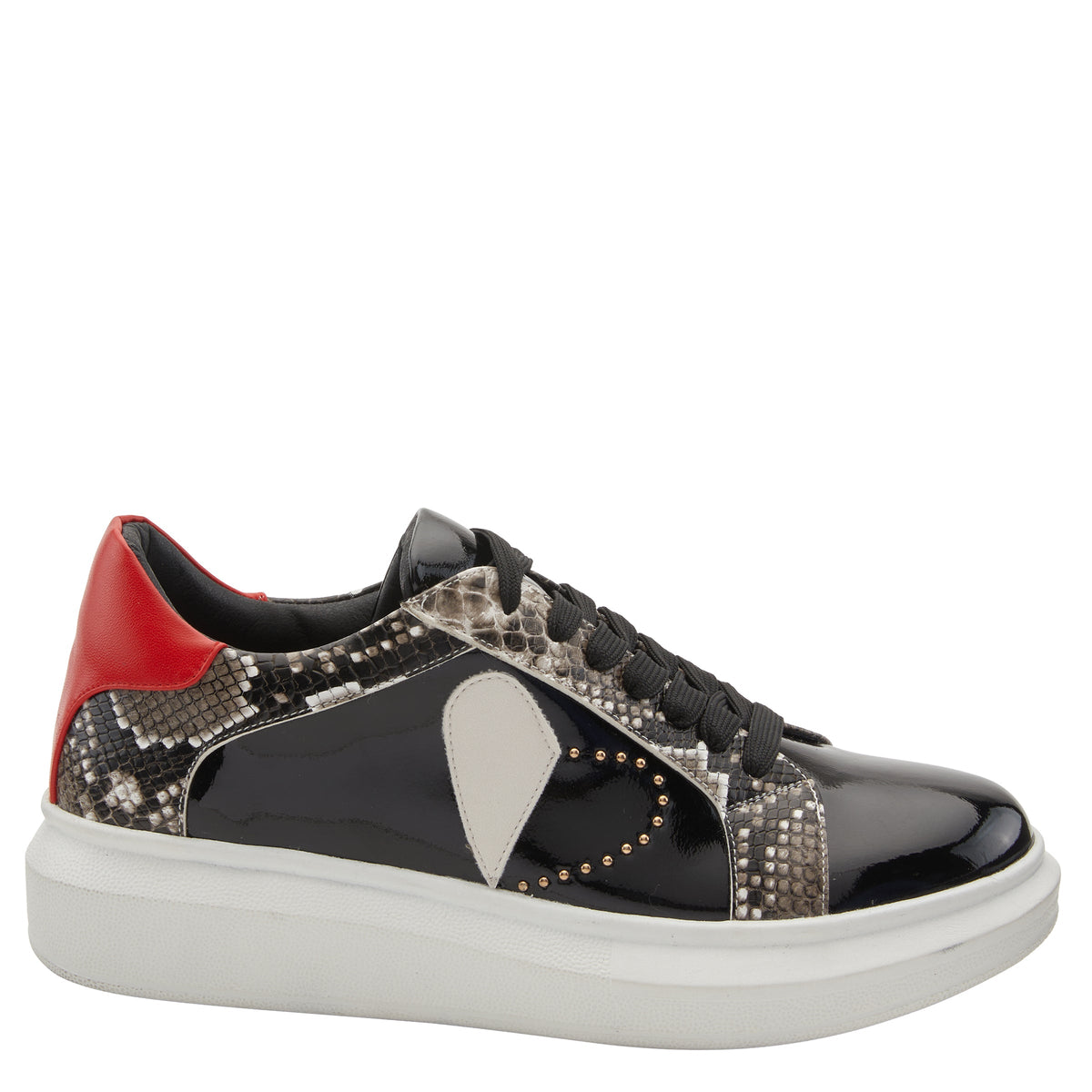 Patrizia PATRIZIA HEARTTHROB LACE-UP SNEAKERS sneaker in black patent multi with stylish fashion design