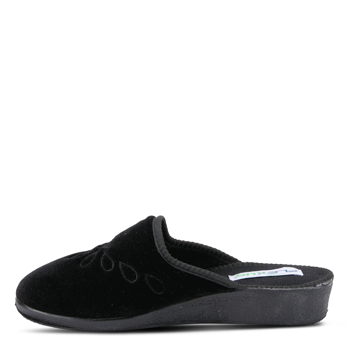 Flexus FLEXUS JOSIE SLIPPERS comfort shoe in black with flexible sole