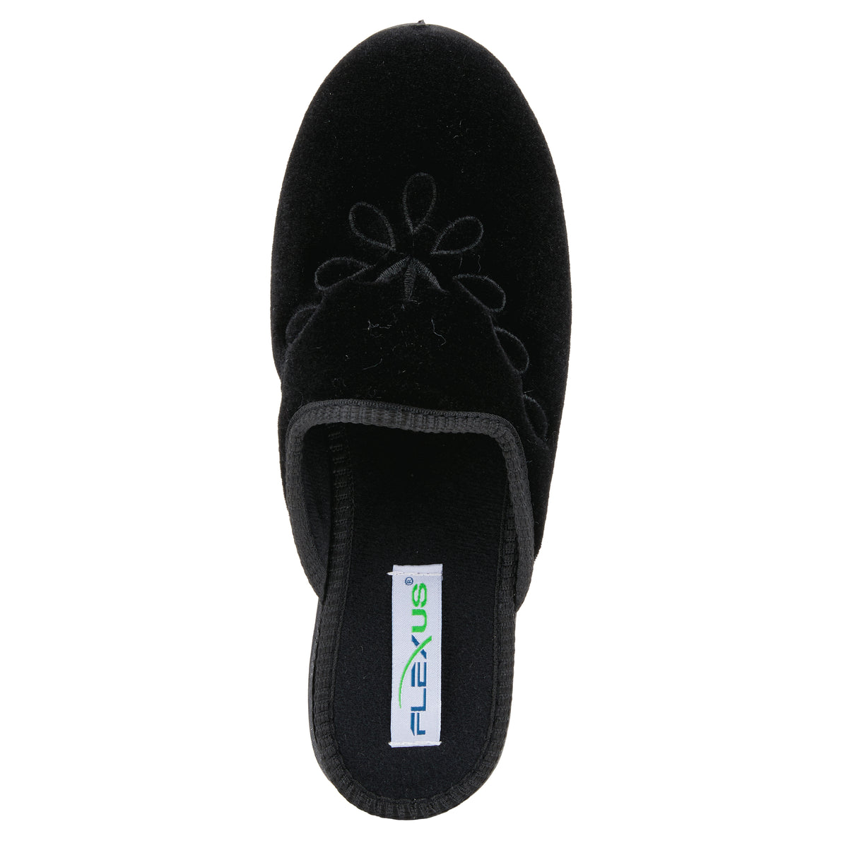 Flexus FLEXUS JOSIE SLIPPERS comfort shoe in black with flexible sole