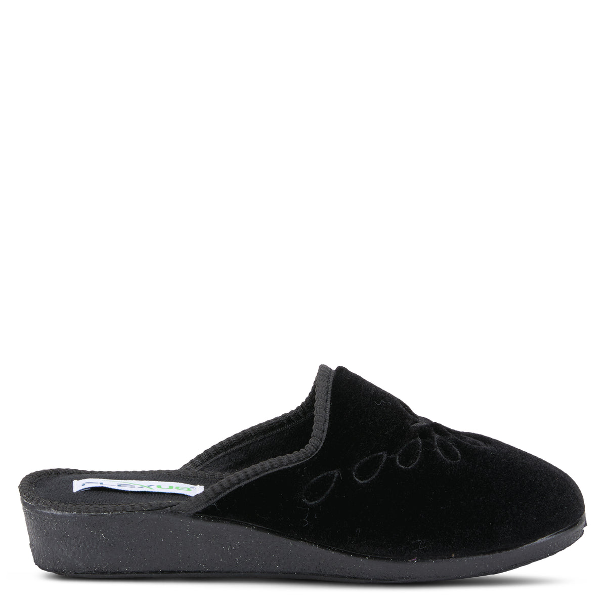 Flexus FLEXUS JOSIE SLIPPERS comfort shoe in black with flexible sole