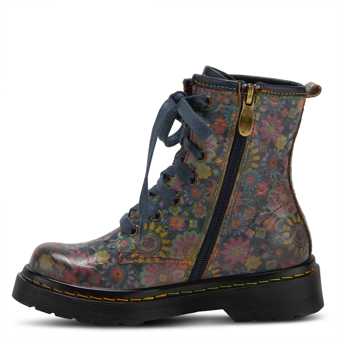 L'Artiste L'ARTISTE K-ROBBI KIDS BOOTIE boot in grey multi with handcrafted leather design