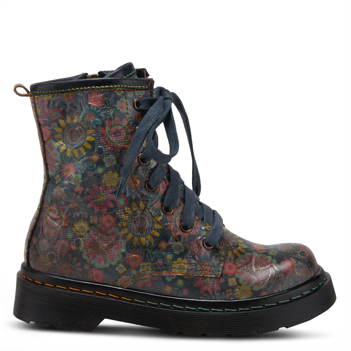L'Artiste L'ARTISTE K-ROBBI KIDS BOOTIE boot in grey multi with handcrafted leather design