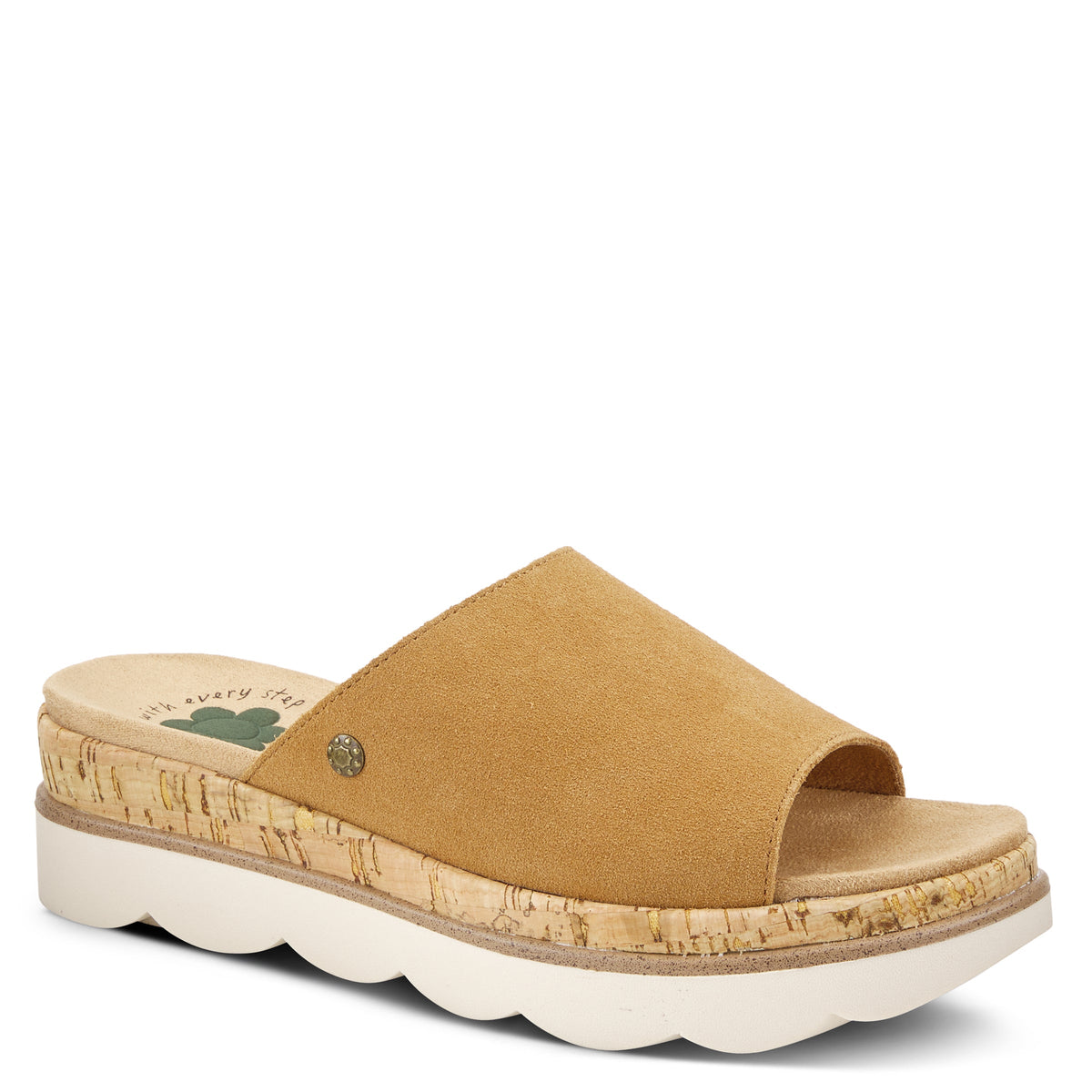 Spring Step SPRING STEP RELIFE KAMALEIA SANDALS sandal in camel suede with comfortable everyday design