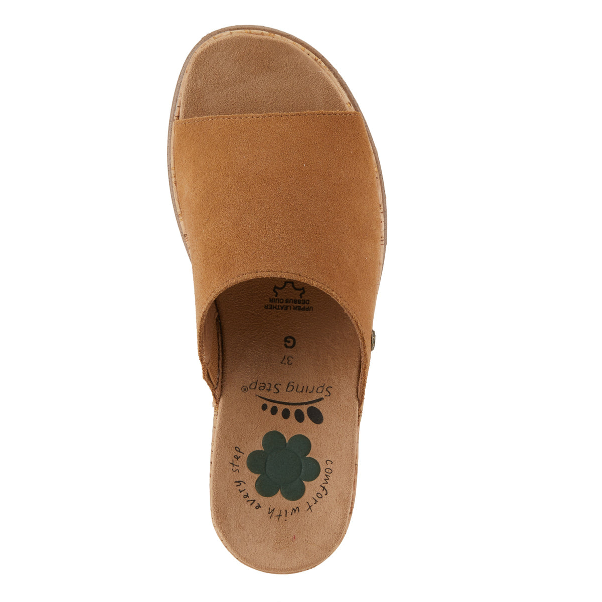 Spring Step SPRING STEP RELIFE KAMALEIA SANDALS sandal in camel suede with comfortable everyday design