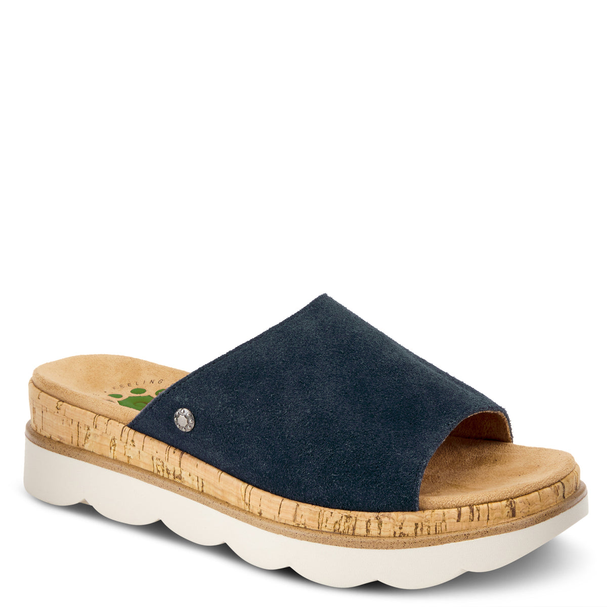 Spring Step SPRING STEP RELIFE KAMALEIA SANDALS sandal in navy suede with comfortable everyday design