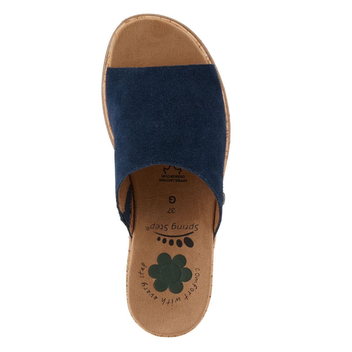 Spring Step SPRING STEP RELIFE KAMALEIA SANDALS sandal in navy suede with comfortable everyday design