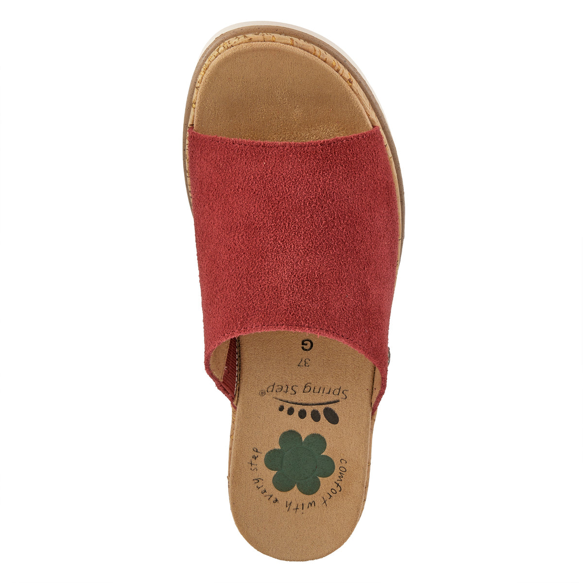 Spring Step SPRING STEP RELIFE KAMALEIA SANDALS sandal in red suede with comfortable everyday design