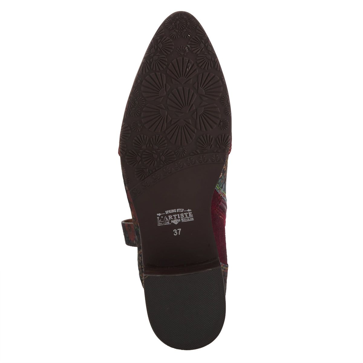 L'Artiste L'ARTISTE LADYLUCK WESTERN BOOTIES boot in bordeaux multi suede with handcrafted leather design