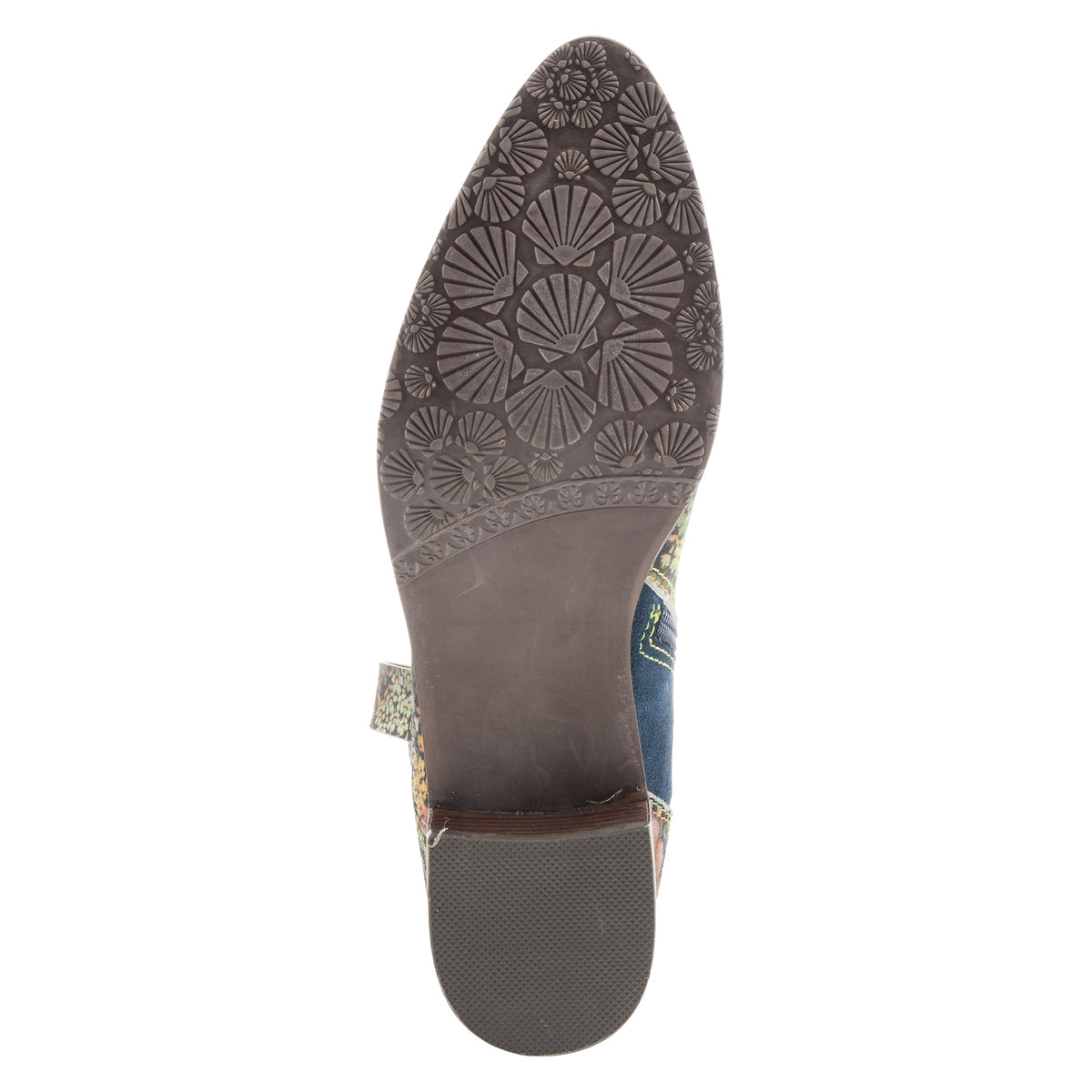 L'Artiste L'ARTISTE LADYLUCK WESTERN BOOTIES boot in bordeaux multi suede with handcrafted leather design
