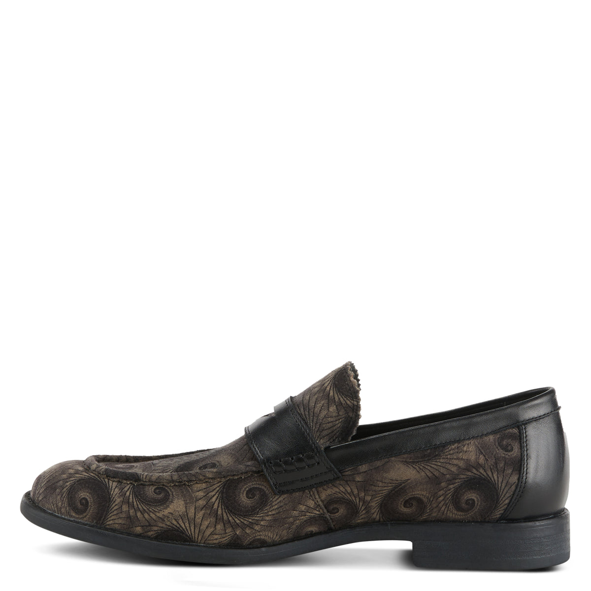 L'Artiste L'ARTISTE MEN LENNON LOAFER shoe in black multi with handcrafted leather design