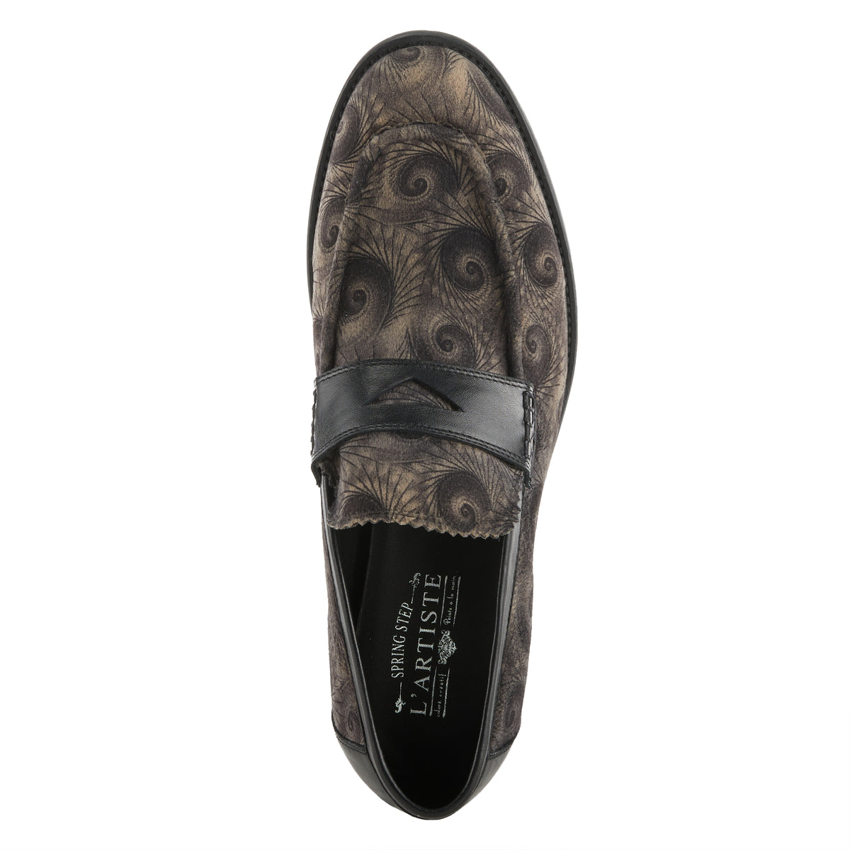 L'Artiste L'ARTISTE MEN LENNON LOAFER shoe in black multi with handcrafted leather design