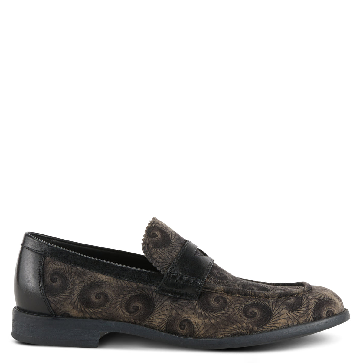 L'Artiste L'ARTISTE MEN LENNON LOAFER shoe in black multi with handcrafted leather design