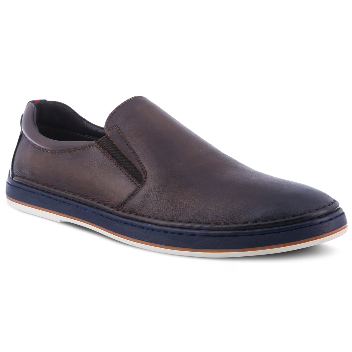 Spring Step SPRING STEP MEN LUGANO SLIP-ON SHOE shoe in dark brown with comfortable everyday design