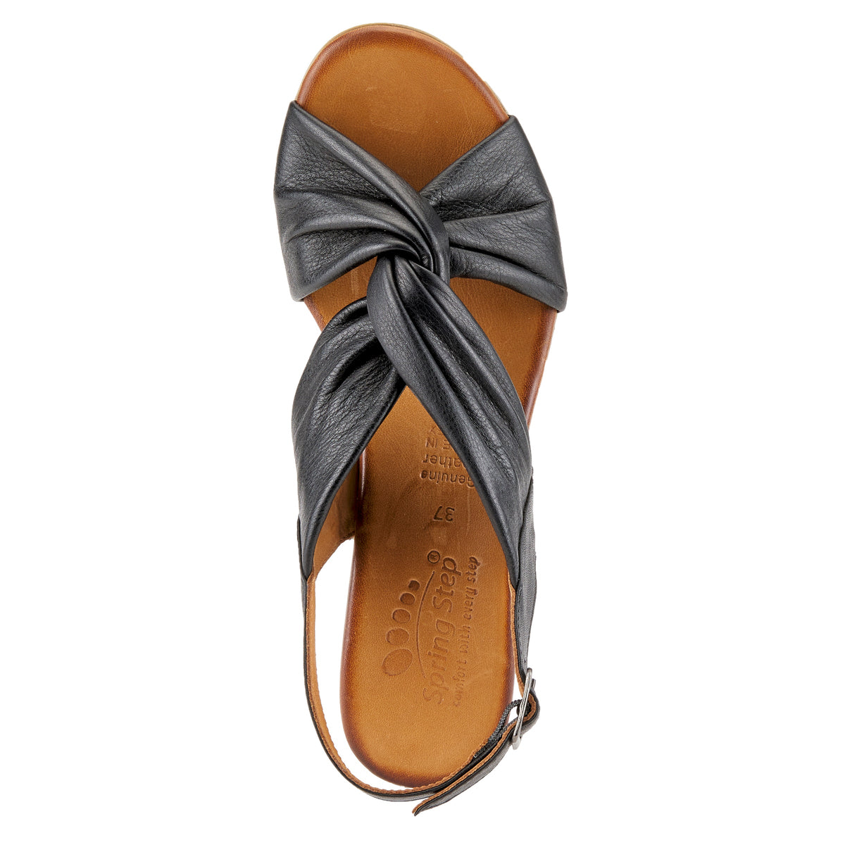Spring Step SPRING STEP MADELEINE SANDAL sandal in black with comfortable everyday design