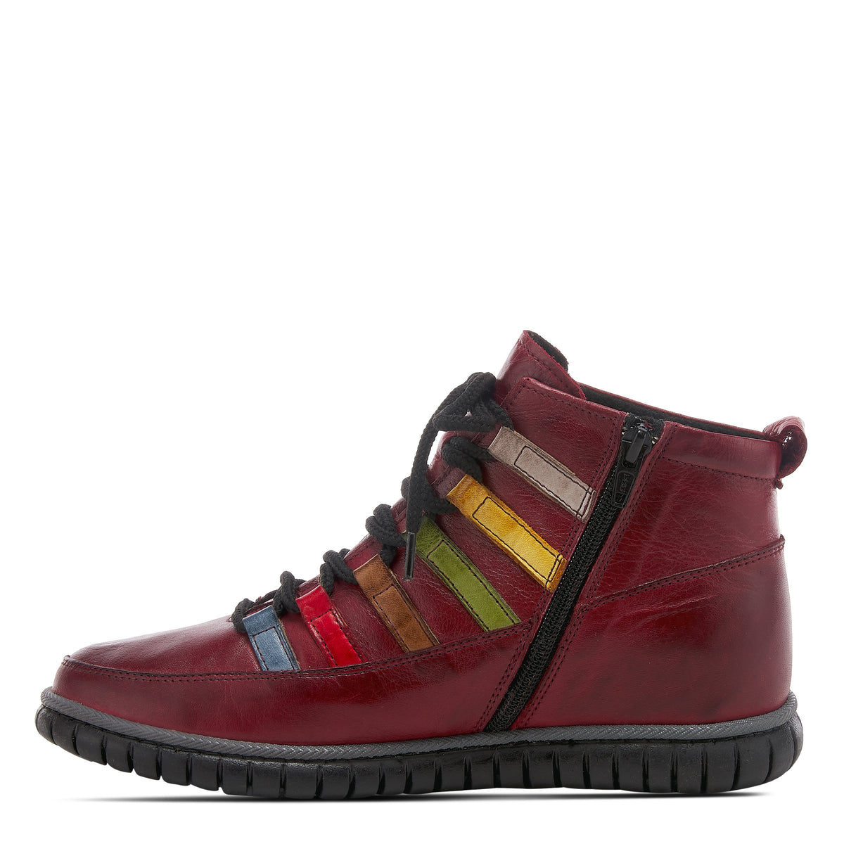 Spring Step SPRING STEP MAMBO BOOTS boot in bordeaux multi with comfortable everyday design