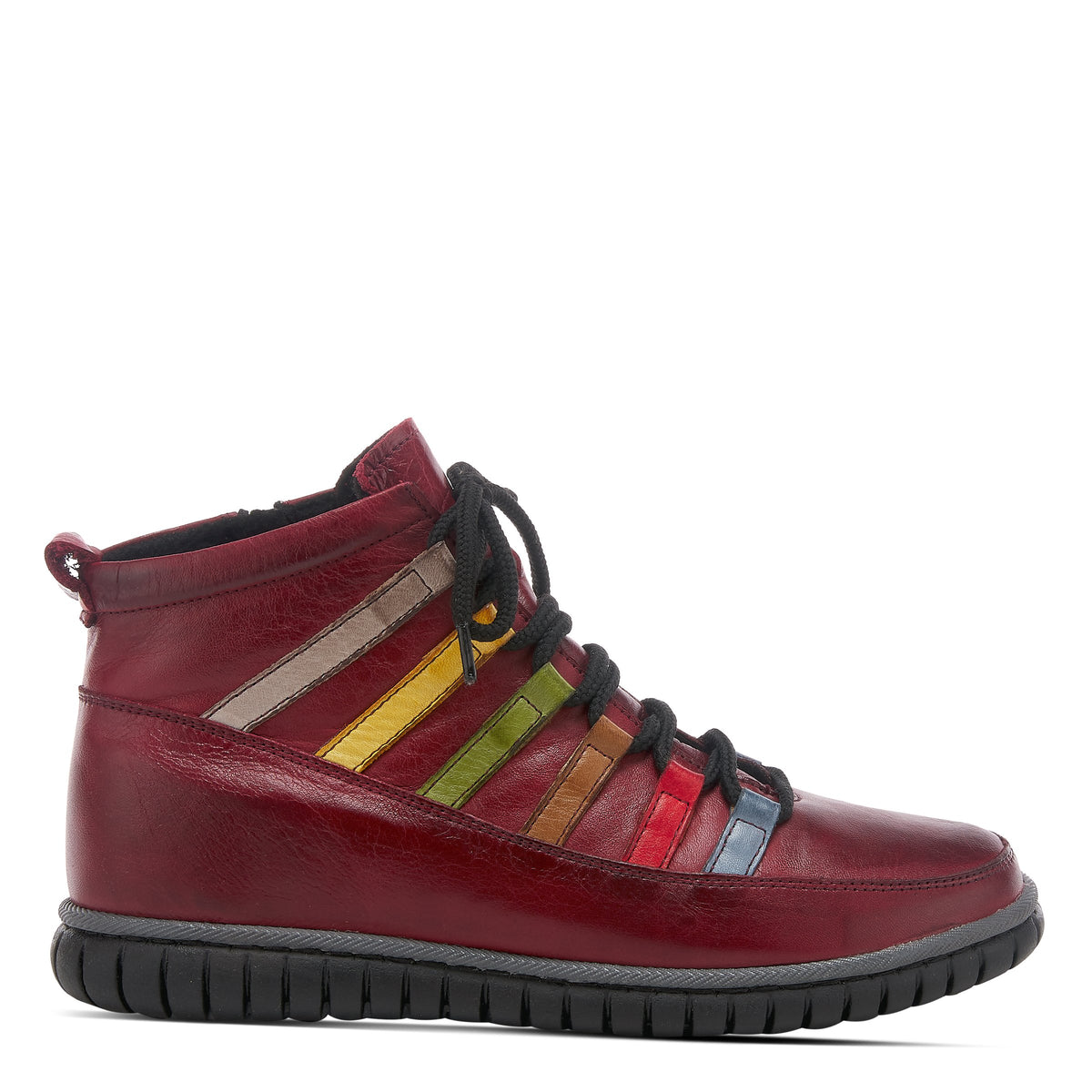 Spring Step SPRING STEP MAMBO BOOTS boot in bordeaux multi with comfortable everyday design