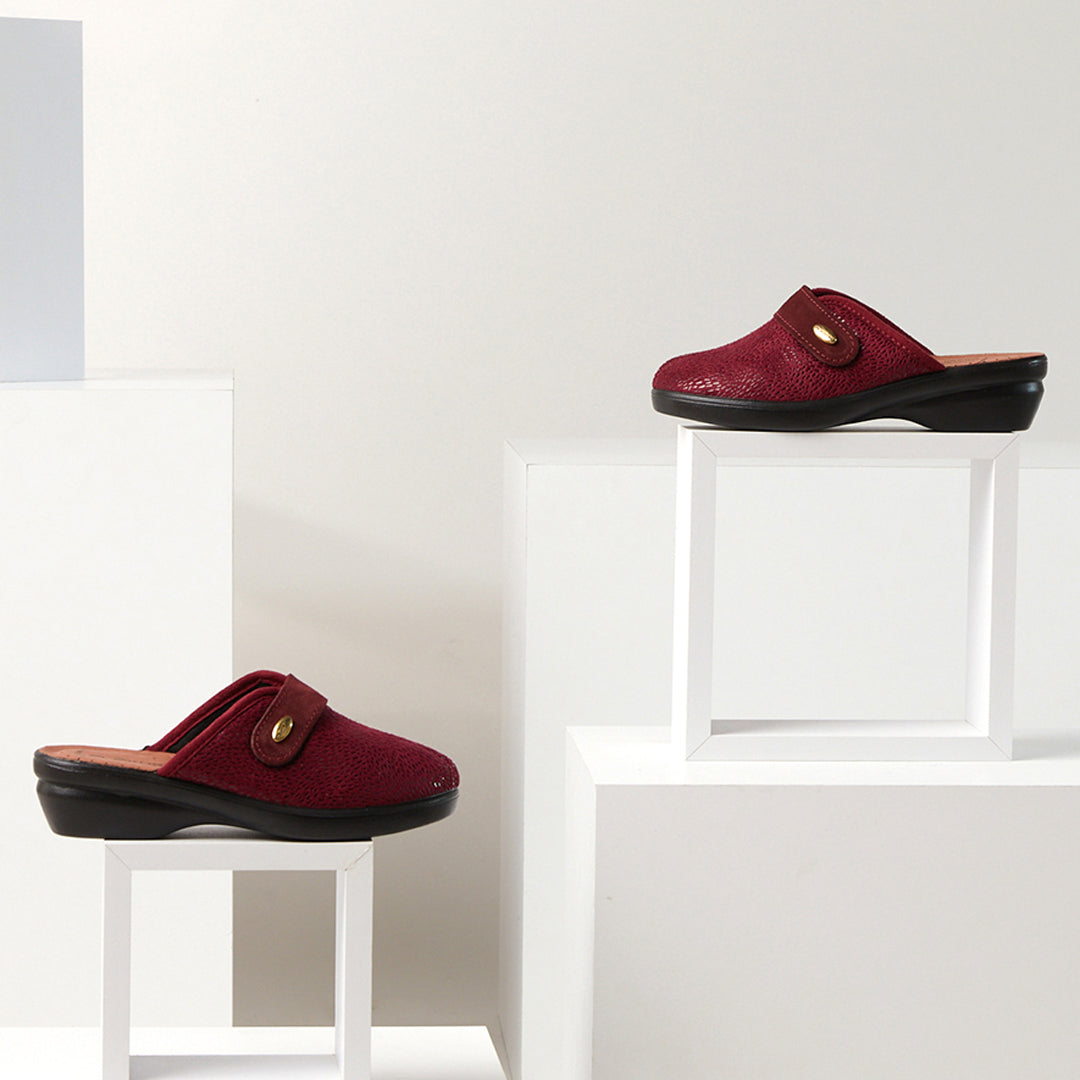 Flexus Flexus MERULA Clogs comfort shoe in bordeaux with flexible sole