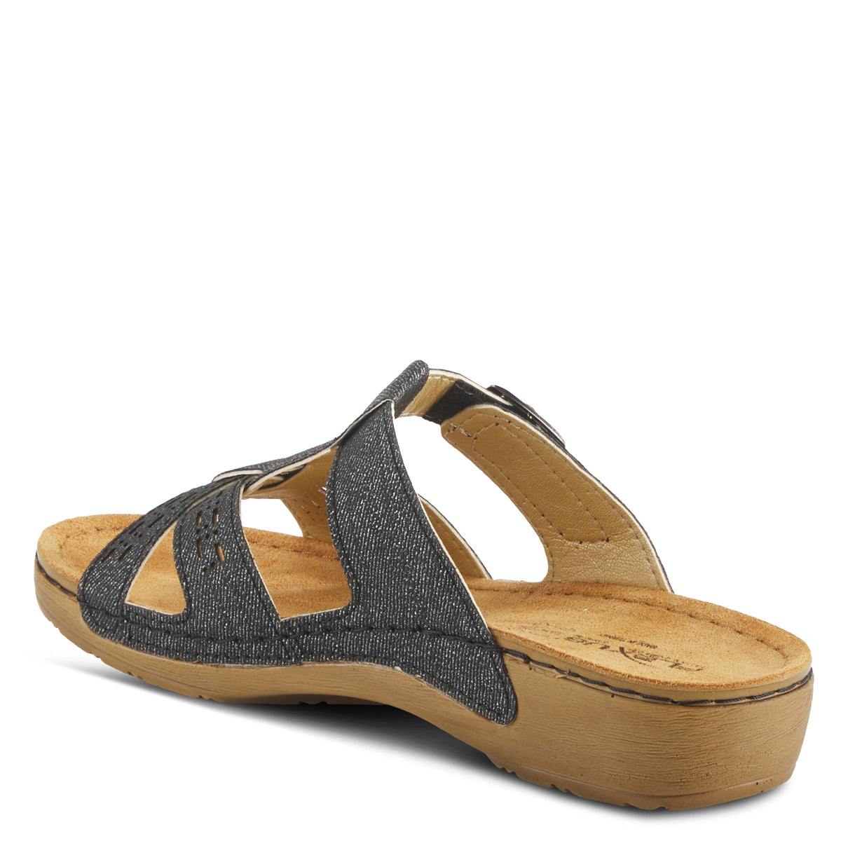 Flexus FLEXUS NERY-JEANS SLIDE SANDAL sandal in black with flexible sole