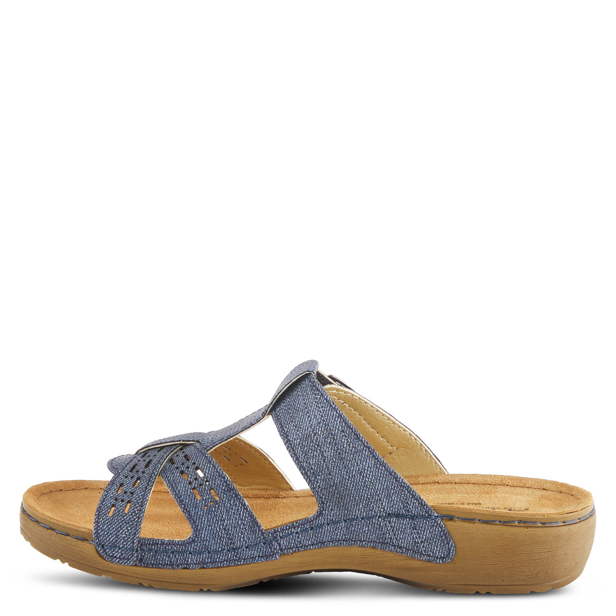 Flexus FLEXUS NERY-JEANS SLIDE SANDAL sandal in navy with flexible sole