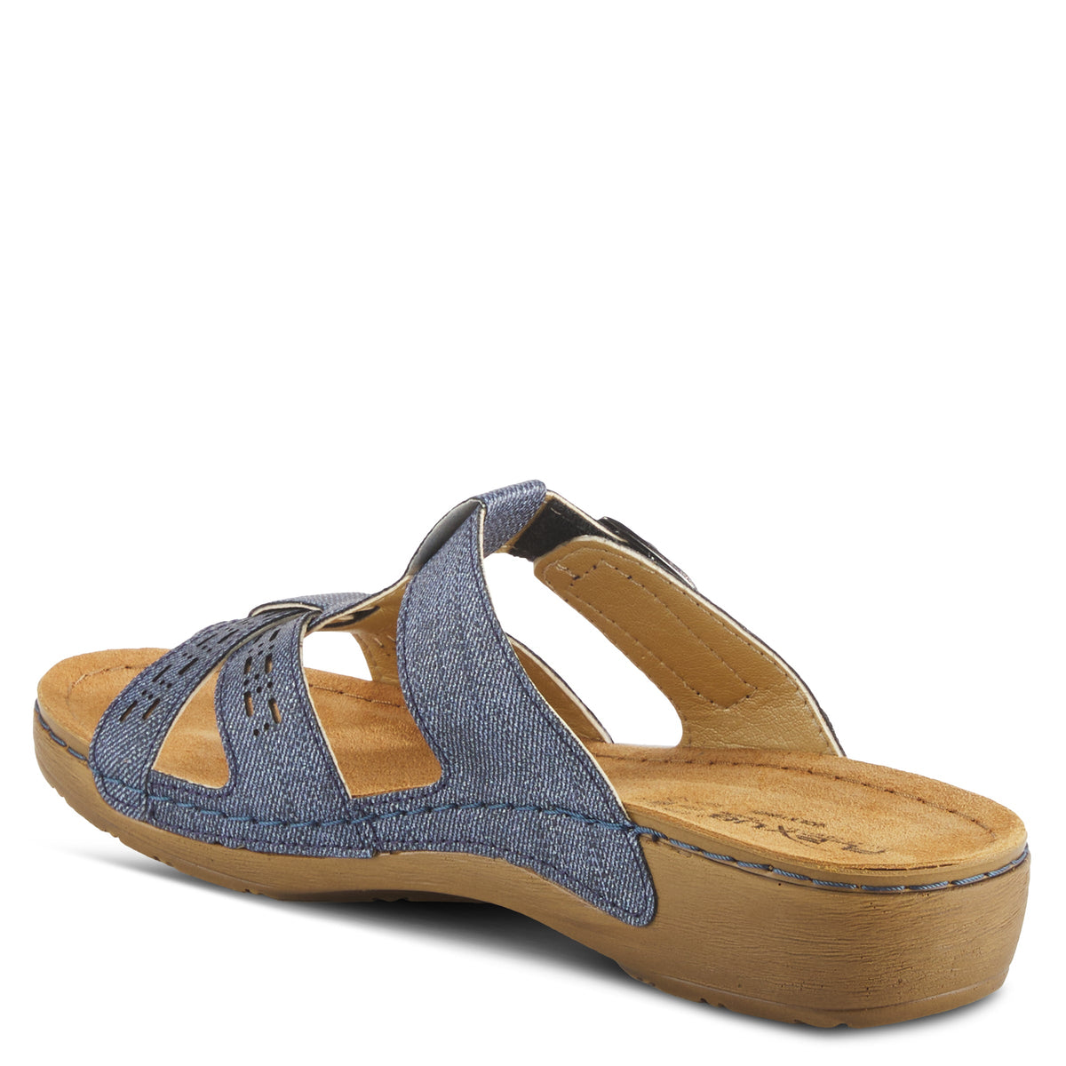 Flexus FLEXUS NERY-JEANS SLIDE SANDAL sandal in navy with flexible sole