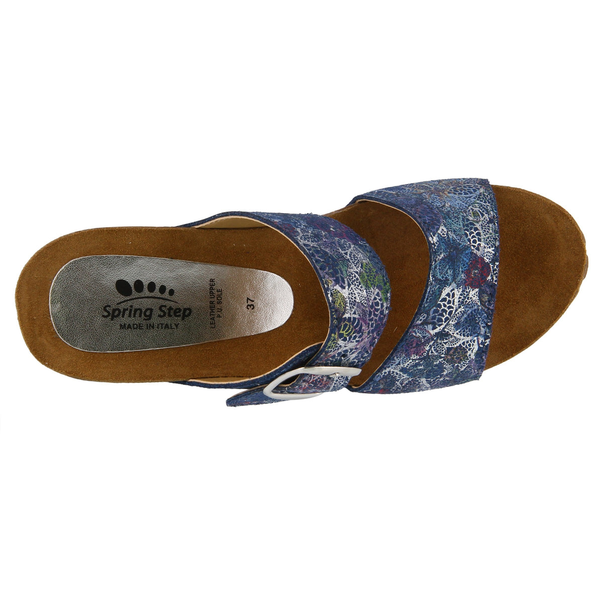 Spring Step SPRING STEP NOMYS SLIDE SANDAL sandal in blue multi with comfortable everyday design