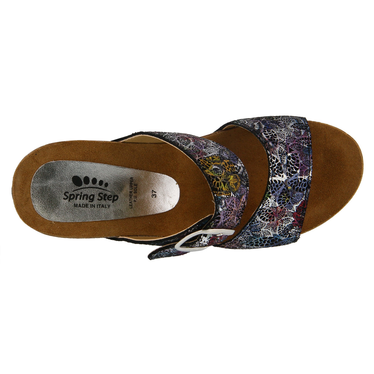 Spring Step SPRING STEP NOMYS SLIDE SANDAL sandal in black multi with comfortable everyday design