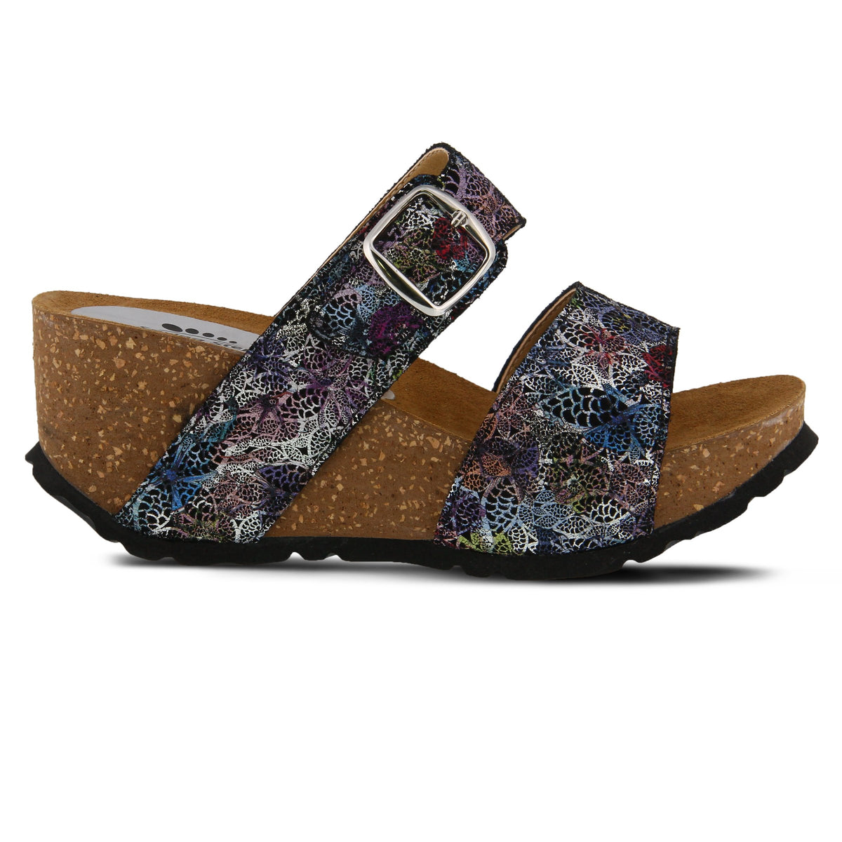 Spring Step SPRING STEP NOMYS SLIDE SANDAL sandal in black multi with comfortable everyday design