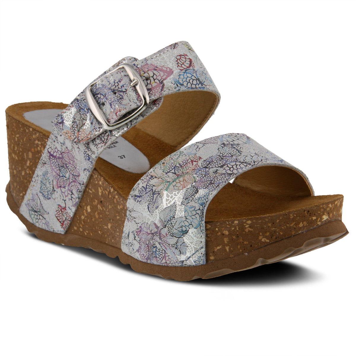 Spring Step SPRING STEP NOMYS SLIDE SANDAL sandal in black multi with comfortable everyday design