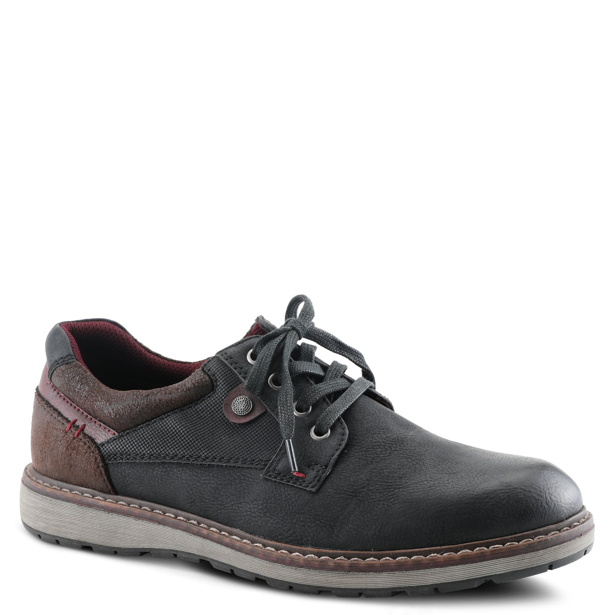 Spring Step SPRING STEP RELIFE MEN RAYMOND LACE-UP SHOES shoe in black with comfortable everyday design