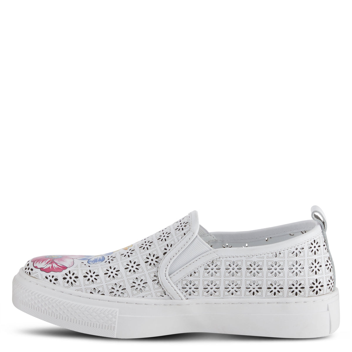 L'Artiste L'ARTISTE REALLOVE SLIP-ON SHOE shoe in white with handcrafted leather design