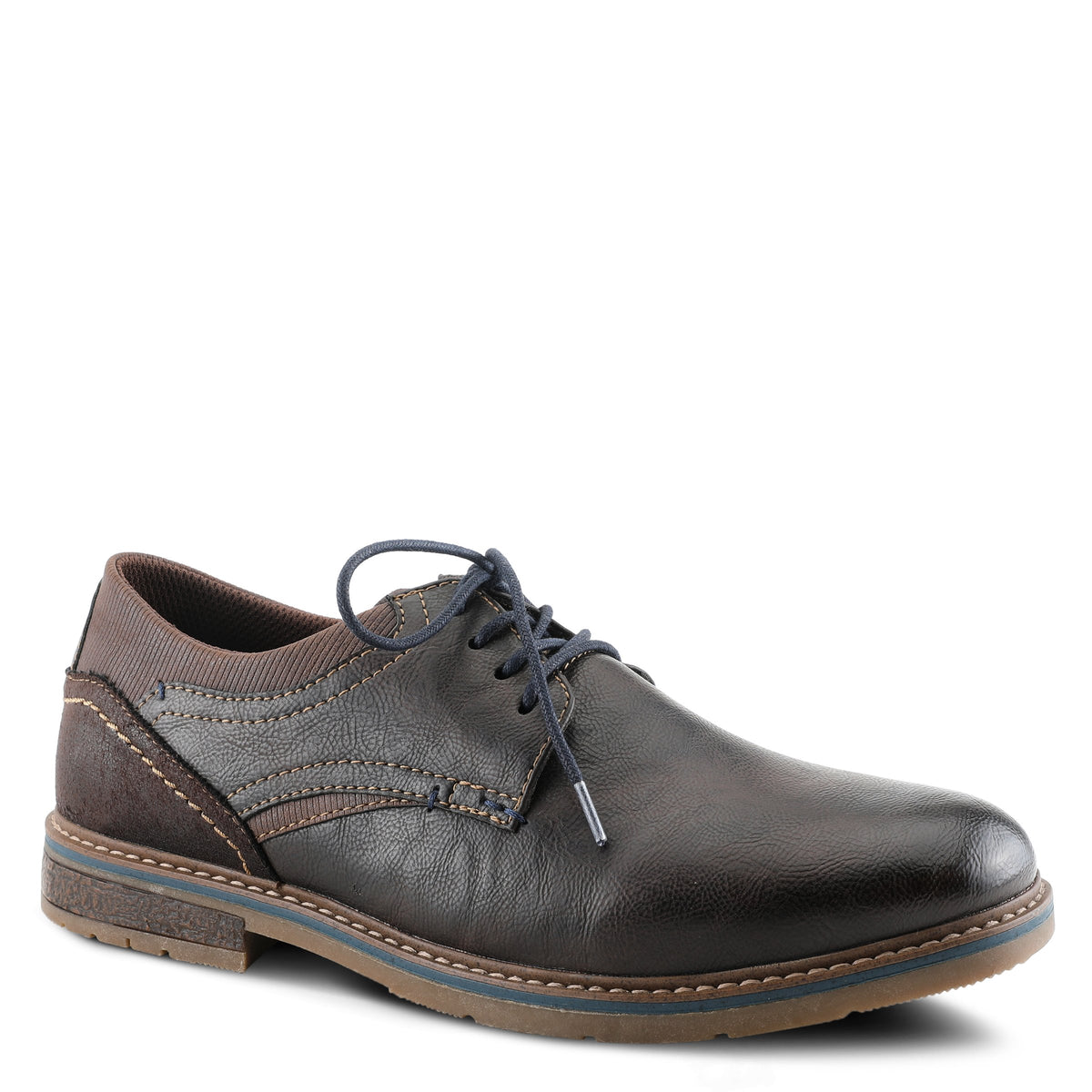Spring Step SPRING STEP MEN REGAN LACE-UP SHOES shoe in dark brown with comfortable everyday design