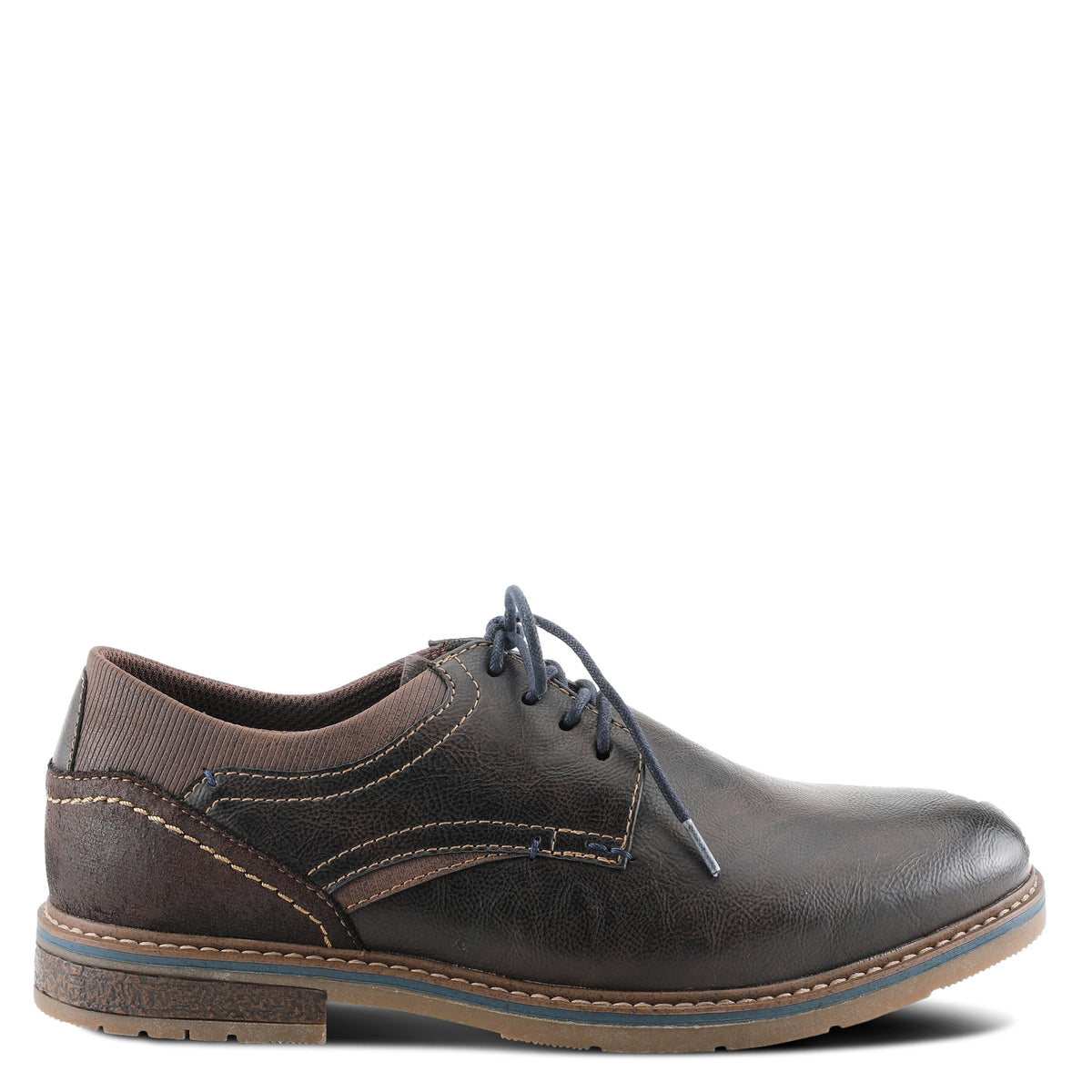 Spring Step SPRING STEP MEN REGAN LACE-UP SHOES shoe in dark brown with comfortable everyday design