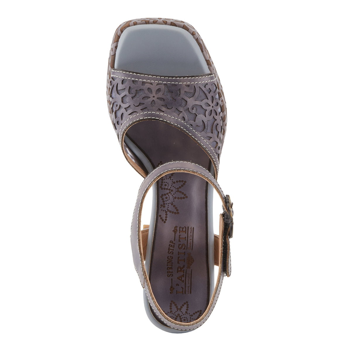 L'Artiste L'ARTISTE SAVYCHIC SANDALS sandal in grey with handcrafted leather design