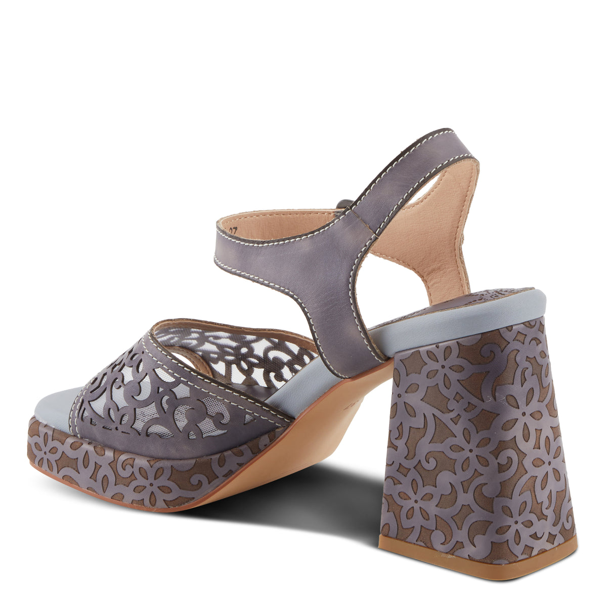 L'Artiste L'ARTISTE SAVYCHIC SANDALS sandal in grey with handcrafted leather design