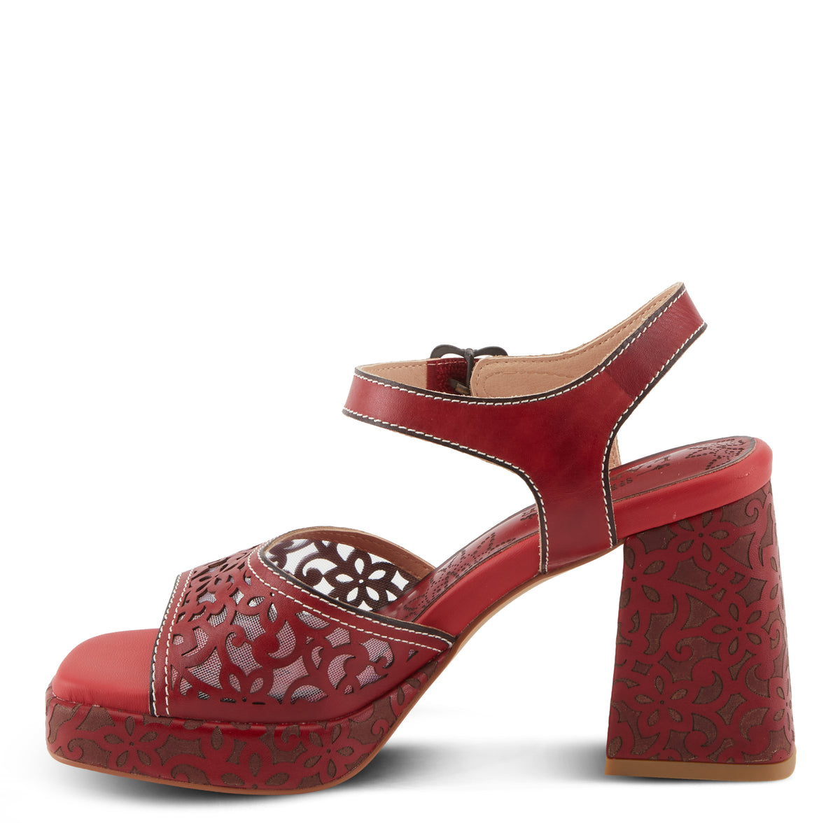 L'Artiste L'ARTISTE SAVYCHIC SANDALS sandal in red with handcrafted leather design