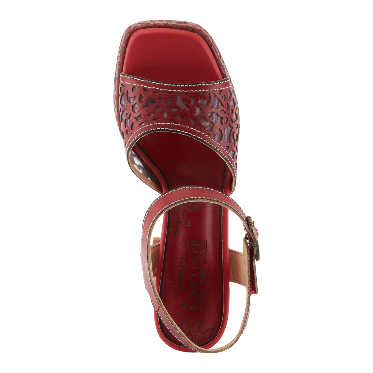 L'Artiste L'ARTISTE SAVYCHIC SANDALS sandal in red with handcrafted leather design
