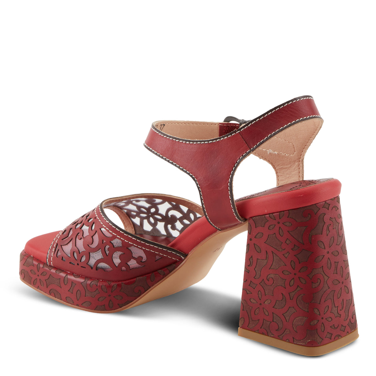 L'Artiste L'ARTISTE SAVYCHIC SANDALS sandal in red with handcrafted leather design