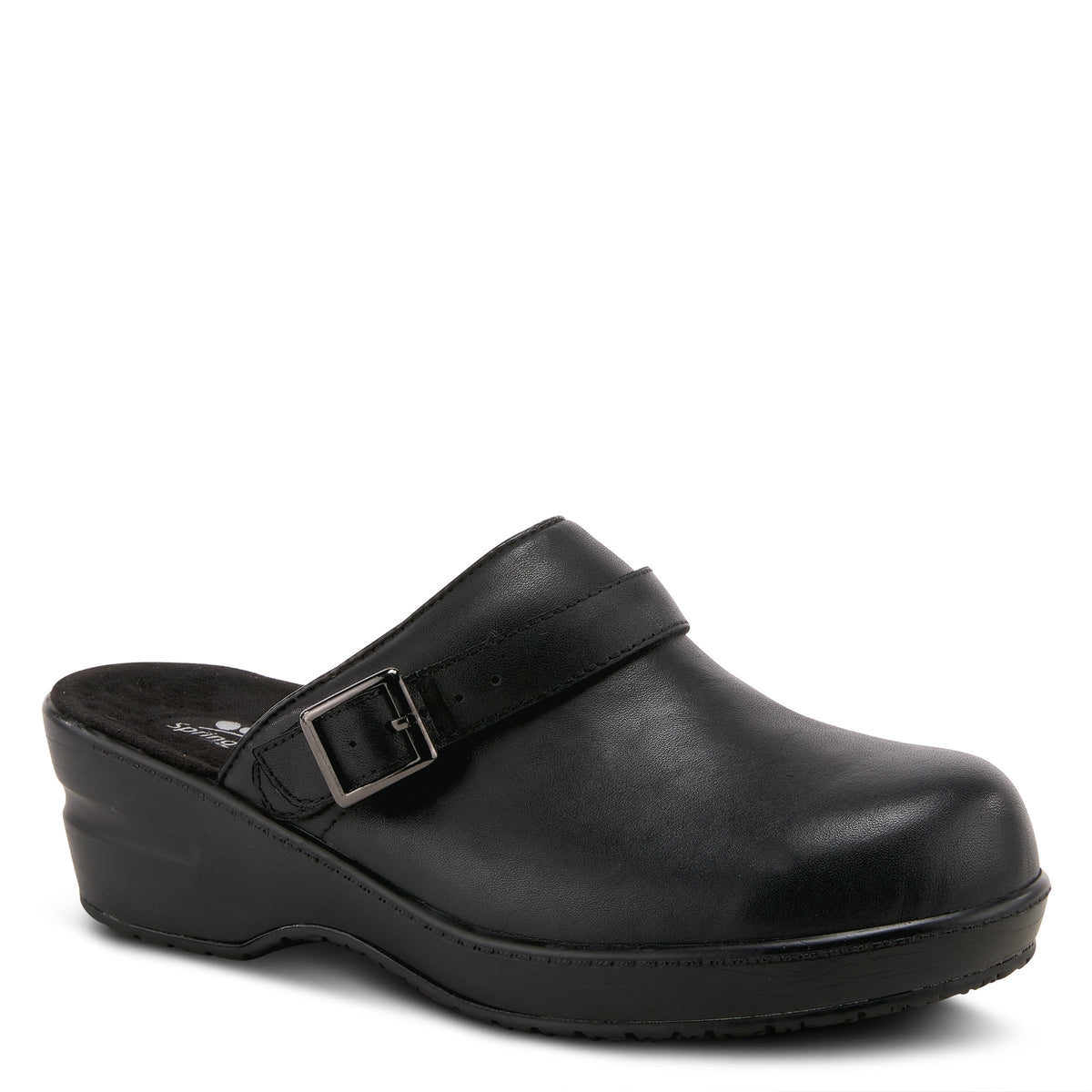 Spring Step Professional SPRING STEP PROFESSIONAL SELOG OPEN BACK CLOGS clog in black with comfortable work design