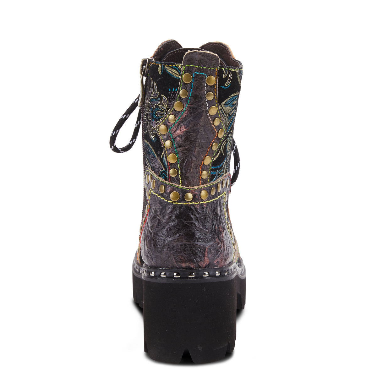 L'Artiste L'ARTISTE SEVERE BOOTS boot in charcoal multi with handcrafted leather design